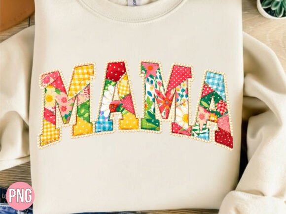 Download Mama Floral Patchwork Letters PNG SHIRT - Letters Collection