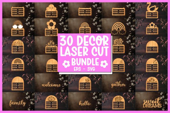 Download 30 Wooden Nursery Decor Laser Cut - Wood Collection