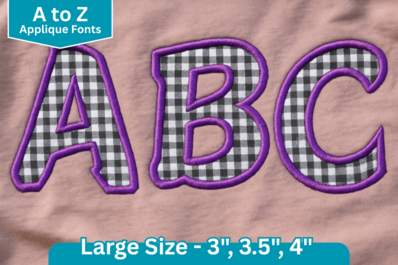 Download Joyful Curve Applique Embroidery Font - Embroidery font Collection