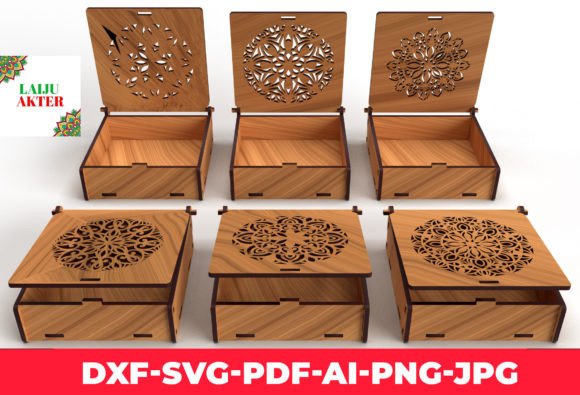 Download Ornaments Wooden Gift Box Laser Cut 01 - Wood Collection
