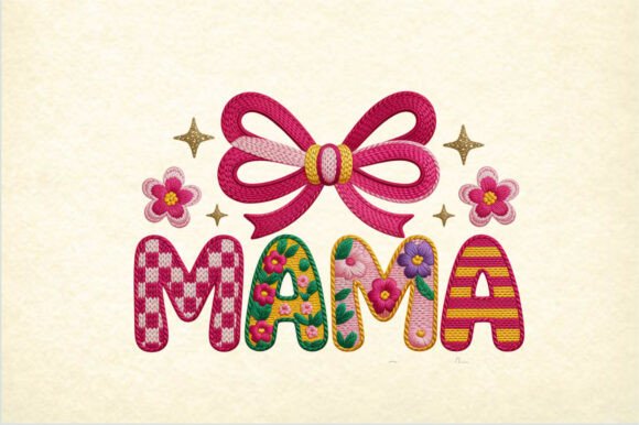 Download MAMA Embroidery PNG Letters - Letters Collection