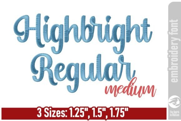 Download Highbright Script Embroidery Font - M - Premium Resources