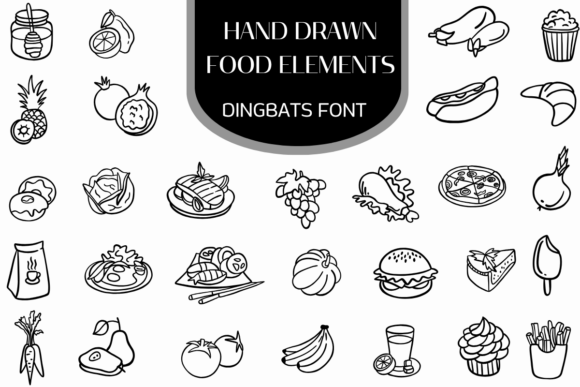 Download Hand Drawn Food Elements - Food Collection