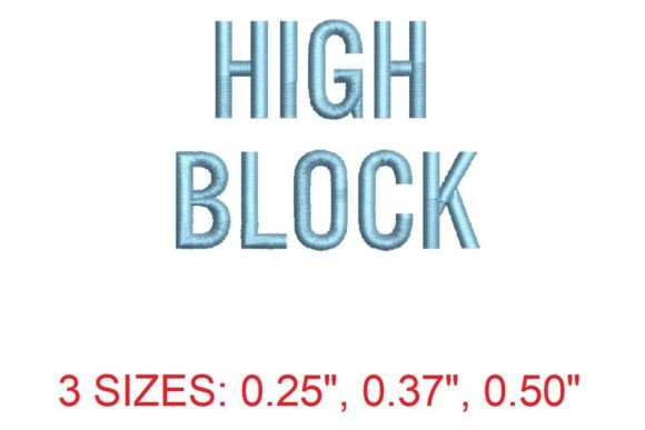 Download High Block Embroidery Font - Premium Resources