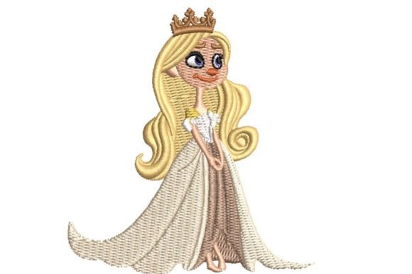 Download Cartoon Princess Embroidery Design #4 - Princess embroidery Collection
