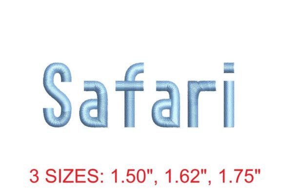 Download Safari Embroidery Font - Embroidery font Collection