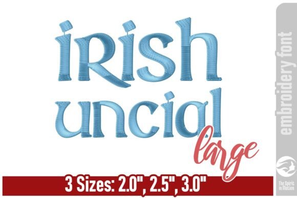 Download Irish Uncial Embroidery Font - Large - Premium Bundle